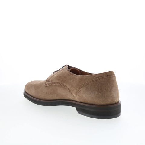 Di Bianco Gorian GBF415 Mens Brown Suede Oxfords & Lace Ups Plain Toe Shoes