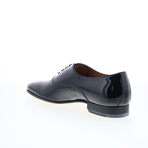 Di Bianco GBF787 Mens Black Leather Oxfords & Lace Ups Plain Toe Shoes