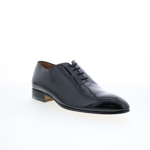 Di Bianco GBF790 Mens Black Leather Lace Up Oxfords & Lace Ups Plain Toe Shoes