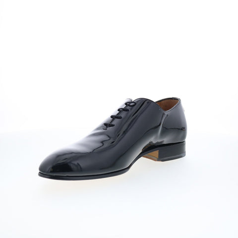 Di Bianco GBF790 Mens Black Leather Lace Up Oxfords & Lace Ups Plain Toe Shoes
