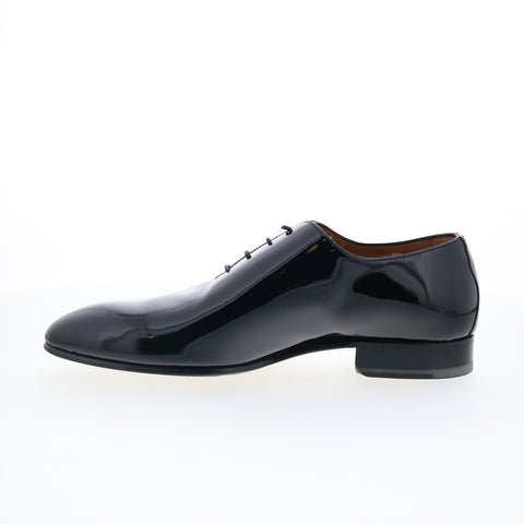Di Bianco GBF790 Mens Black Leather Lace Up Oxfords & Lace Ups Plain Toe Shoes