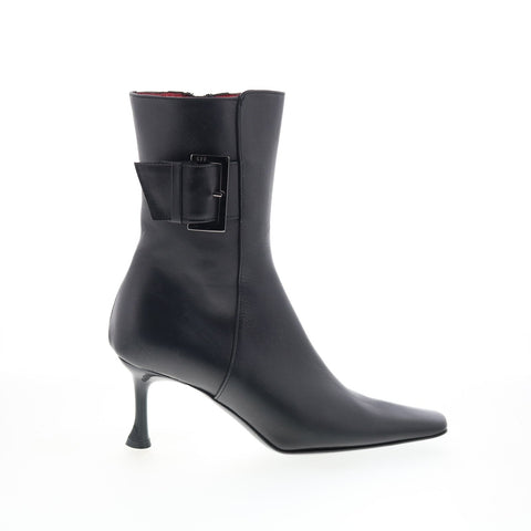 Gian Franco Ferrer Vitello GF441 Womens Black Leather Ankle & Booties Boots