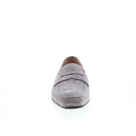 Di Bianco Gaius Mens Gray Suede Slip On Loafers & Slip Ons Penny Shoes
