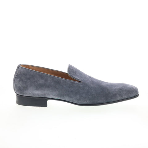 Pastori by Di Bianco Galba Mens Gray Suede Loafers & Slip Ons Casual Shoes