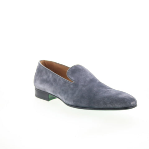 Pastori by Di Bianco Galba Mens Gray Suede Loafers & Slip Ons Casual Shoes
