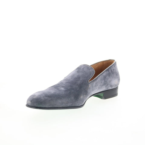 Pastori by Di Bianco Galba Mens Gray Suede Loafers & Slip Ons Casual Shoes