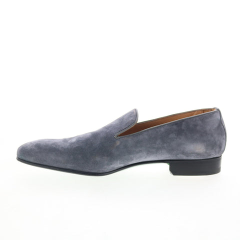 Pastori by Di Bianco Galba Mens Gray Suede Loafers & Slip Ons Casual Shoes