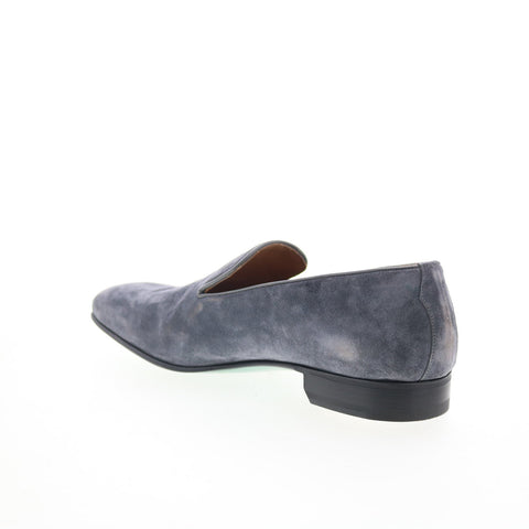 Pastori by Di Bianco Galba Mens Gray Suede Loafers & Slip Ons Casual Shoes