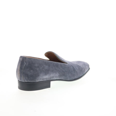 Pastori by Di Bianco Galba Mens Gray Suede Loafers & Slip Ons Casual Shoes