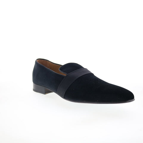 Pastori by Di Bianco Galba Mens Black Canvas Loafers & Slip Ons Casual Shoes