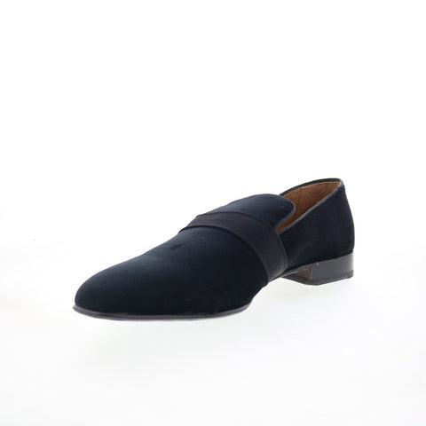 Pastori by Di Bianco Galba Mens Black Canvas Loafers & Slip Ons Casual Shoes