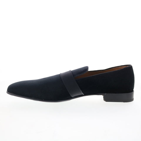 Pastori by Di Bianco Galba Mens Black Canvas Loafers & Slip Ons Casual Shoes