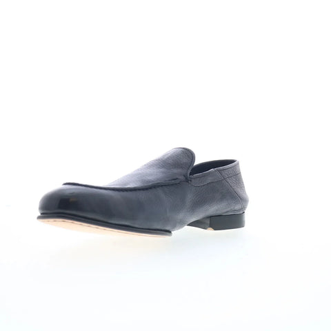Di Bianco Gallipoli Mens Gray Leather Loafers & Slip Ons Casual Shoes