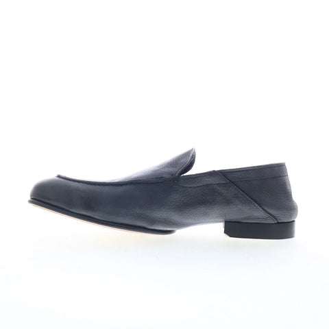 Di Bianco Gallipoli Mens Gray Leather Loafers & Slip Ons Casual Shoes