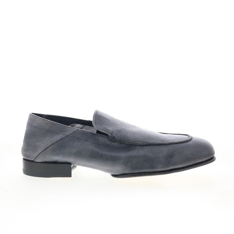 Di Bianco Gallipoli Mens Black Leather Slip On Loafers & Slip Ons Casual Shoes