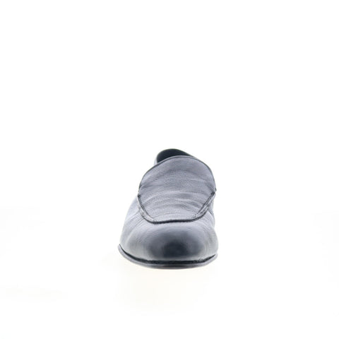 Di Bianco Gallipoli Mens Black Leather Slip On Loafers & Slip Ons Casual Shoes