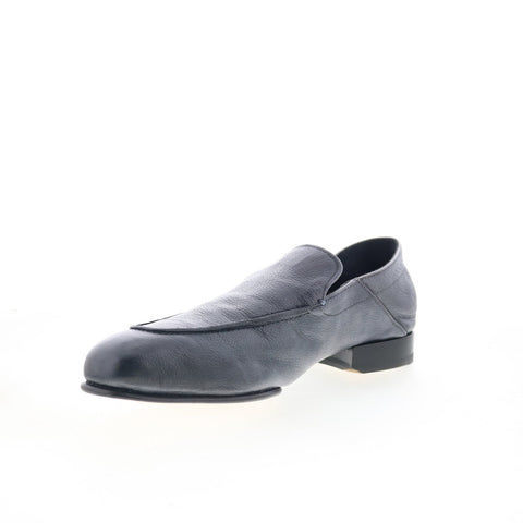 Di Bianco Gallipoli Mens Black Leather Slip On Loafers & Slip Ons Casual Shoes
