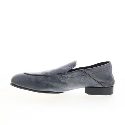 Di Bianco Gallipoli Mens Black Leather Slip On Loafers & Slip Ons Casual Shoes
