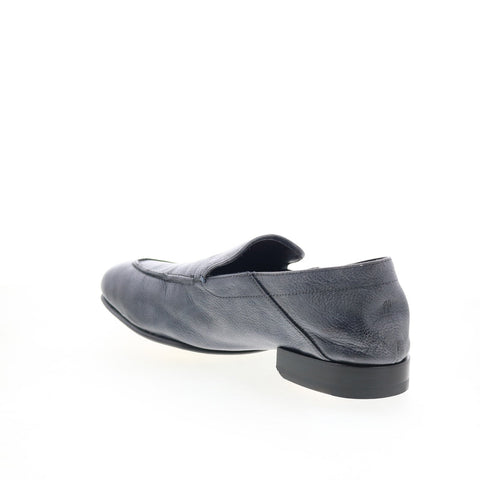 Di Bianco Gallipoli Mens Black Leather Slip On Loafers & Slip Ons Casual Shoes