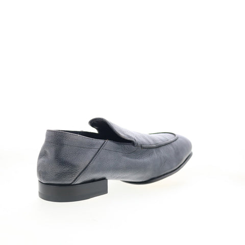 Di Bianco Gallipoli Mens Black Leather Slip On Loafers & Slip Ons Casual Shoes