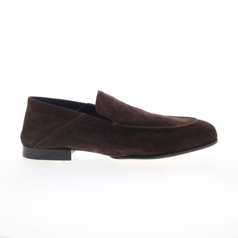 Di Bianco Gallipoli Mens Brown Suede Slip On Loafers & Slip Ons Casual Shoes