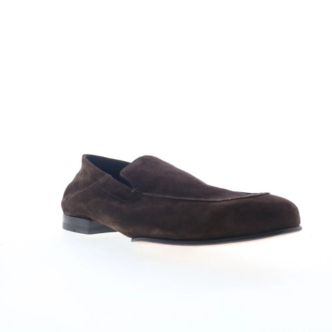 Di Bianco Gallipoli Mens Brown Suede Slip On Loafers & Slip Ons Penny Shoes
