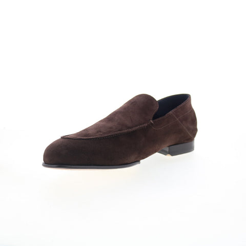 Di Bianco Gallipoli Mens Brown Suede Slip On Loafers & Slip Ons Casual Shoes