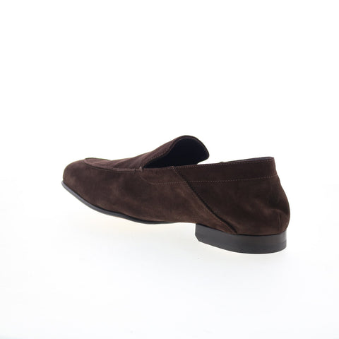 Di Bianco Gallipoli Mens Brown Suede Slip On Loafers & Slip Ons Casual Shoes