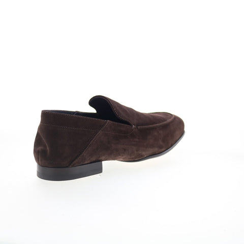 Di Bianco Gallipoli Mens Brown Suede Slip On Loafers & Slip Ons Casual Shoes
