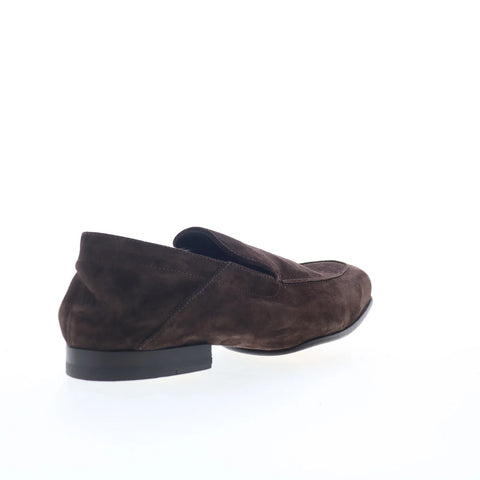 Di Bianco Gallipoli Mens Brown Suede Slip On Loafers & Slip Ons Penny Shoes
