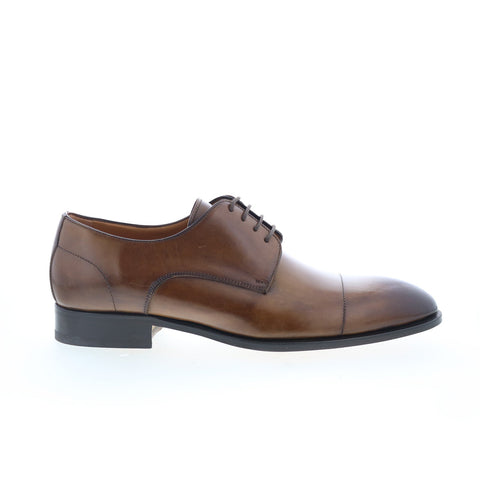 Di Bianco Gallipoli Mens Brown Leather Oxfords & Lace Ups Cap Toe Shoes