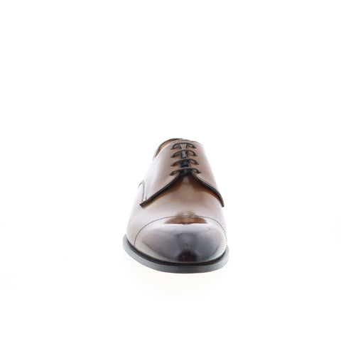 Di Bianco Gallipoli Mens Brown Leather Oxfords & Lace Ups Cap Toe Shoes