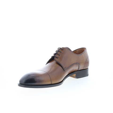 Di Bianco Gallipoli Mens Brown Leather Oxfords & Lace Ups Cap Toe Shoes