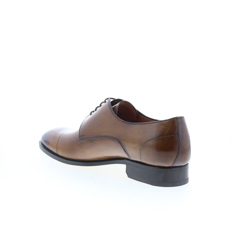 Di Bianco Gallipoli Mens Brown Leather Oxfords & Lace Ups Cap Toe Shoes