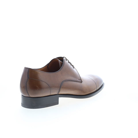 Di Bianco Gallipoli Mens Brown Leather Oxfords & Lace Ups Cap Toe Shoes