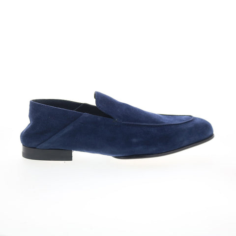 Di Bianco Gallipoli Mens Blue Suede Slip On Loafers & Slip Ons Casual Shoes