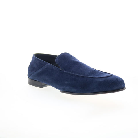 Di Bianco Gallipoli Mens Blue Suede Slip On Loafers & Slip Ons Casual Shoes