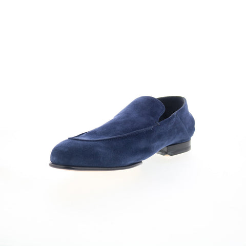 Di Bianco Gallipoli Mens Blue Suede Slip On Loafers & Slip Ons Casual Shoes