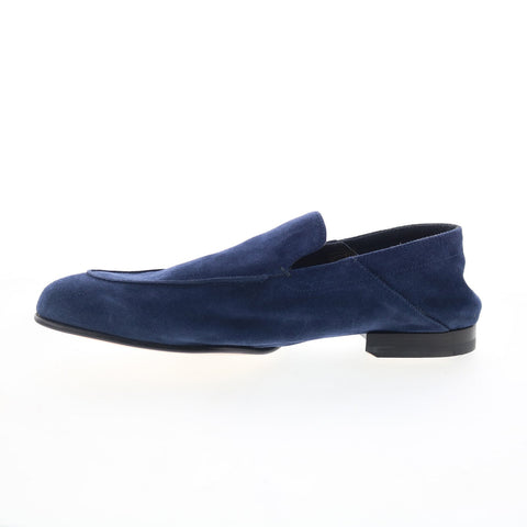 Di Bianco Gallipoli Mens Blue Suede Slip On Loafers & Slip Ons Casual Shoes
