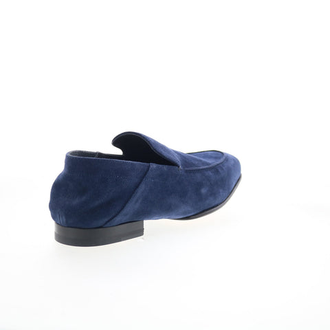 Di Bianco Gallipoli Mens Blue Suede Slip On Loafers & Slip Ons Casual Shoes
