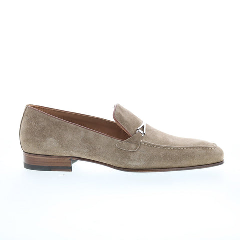 Pastori by Di Bianco Geta Mens Brown Suede Loafers & Slip Ons Casual Shoes