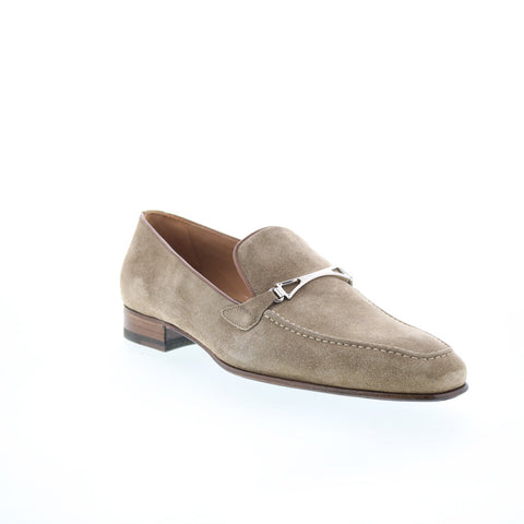 Pastori by Di Bianco Geta Mens Brown Suede Loafers & Slip Ons Casual Shoes