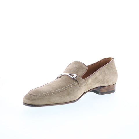Pastori by Di Bianco Geta Mens Brown Suede Loafers & Slip Ons Casual Shoes