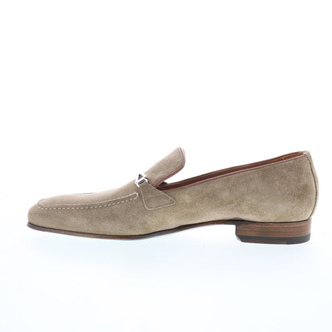 Pastori by Di Bianco Geta Mens Brown Suede Loafers & Slip Ons Casual Shoes