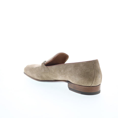 Pastori by Di Bianco Geta Mens Brown Suede Loafers & Slip Ons Casual Shoes