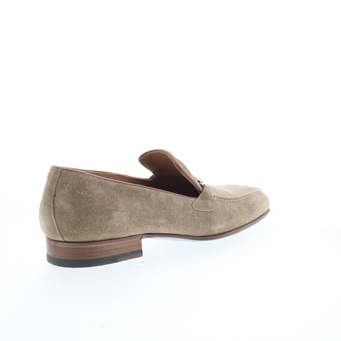 Pastori by Di Bianco Geta Mens Brown Suede Loafers & Slip Ons Casual Shoes