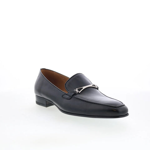 Pastori by Di Bianco Geta Mens Black Leather Loafers & Slip Ons Casual Shoes