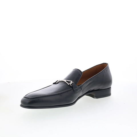 Pastori by Di Bianco Geta Mens Black Leather Loafers & Slip Ons Casual Shoes