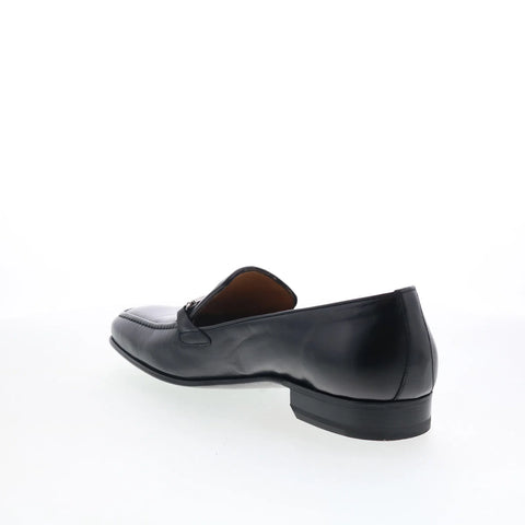 Pastori by Di Bianco Geta Mens Black Leather Loafers & Slip Ons Casual Shoes