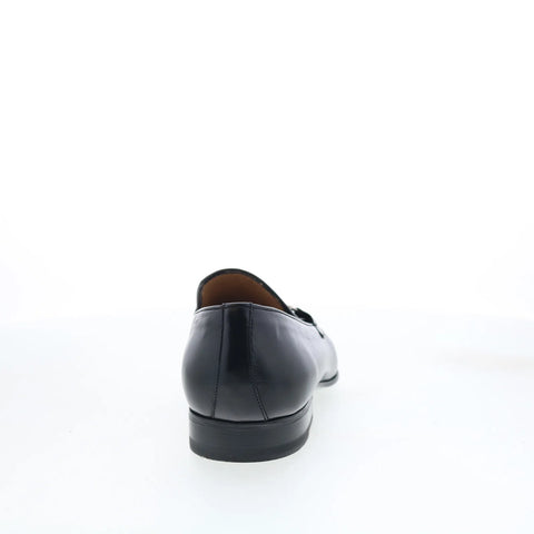 Pastori by Di Bianco Geta Mens Black Leather Loafers & Slip Ons Casual Shoes